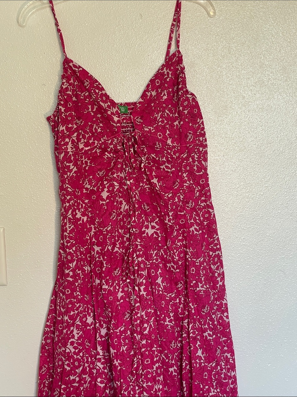 J. Crew Fuchsia Floral Strapless Sundress with Smocked Bodice